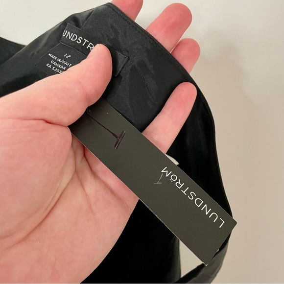 Lundström Silk One Shoulder Black Cocktail Dress - Picture 4 of 6